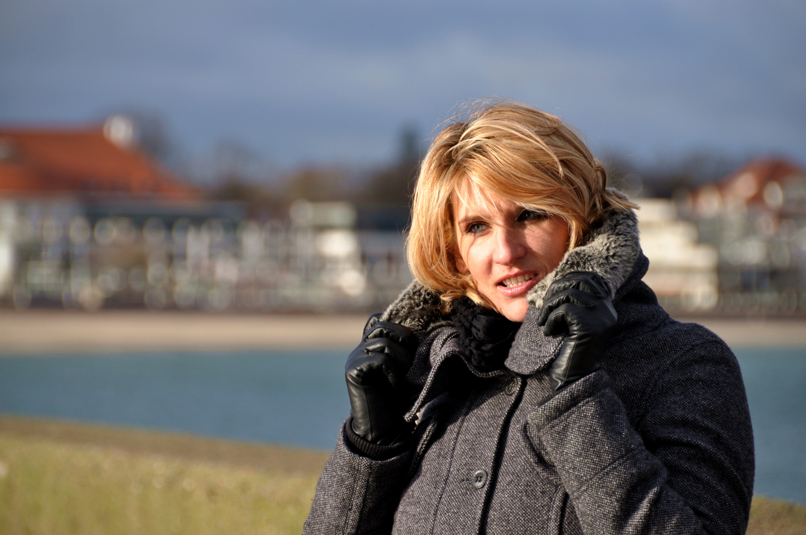 Frischer Wind am Strand von Travemünde