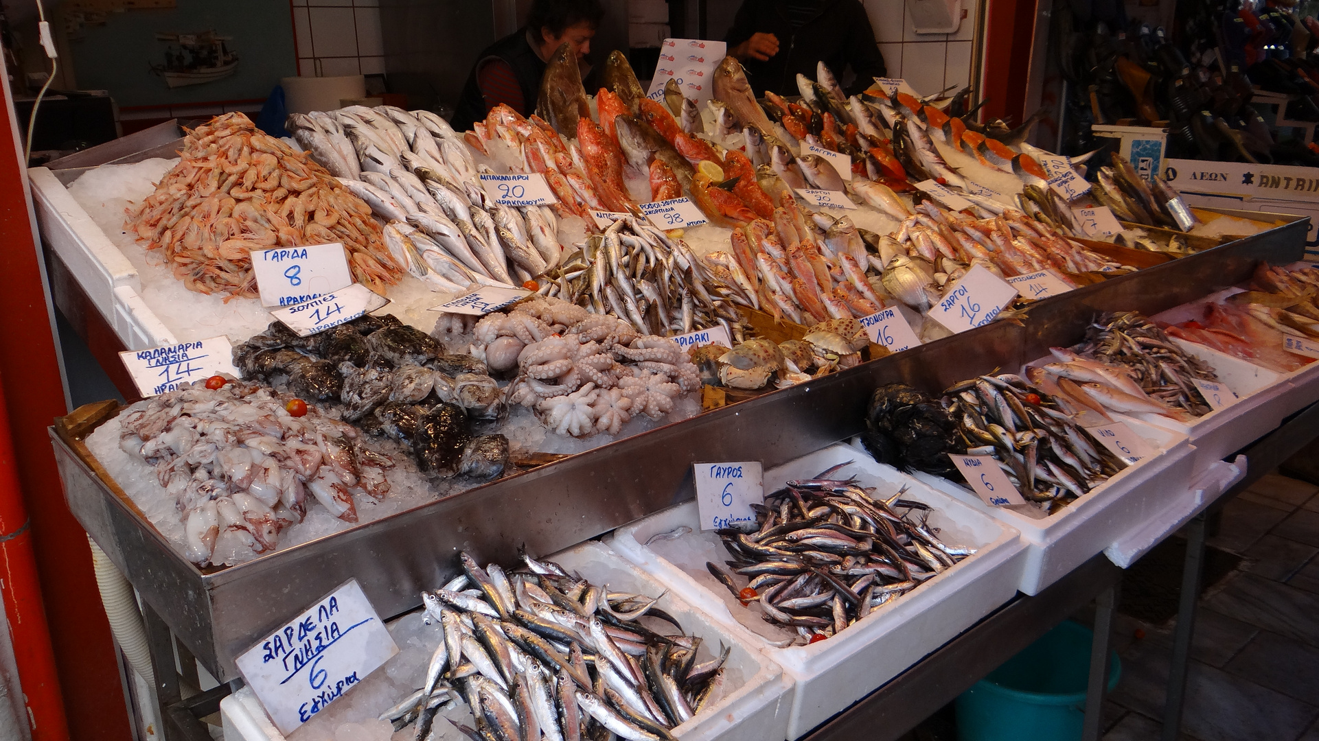 Frischfisch vom Markt in Heraklion