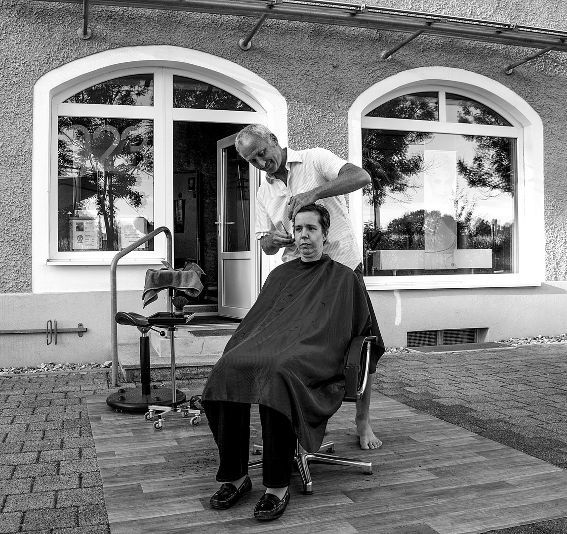 Friseur im (Dr)außendienst...