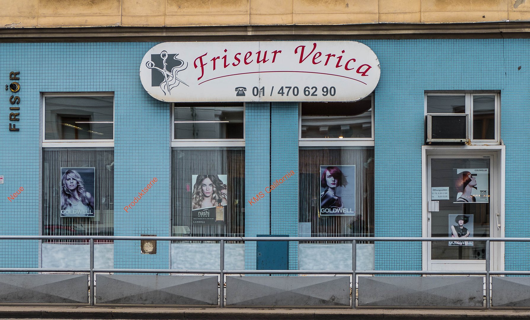 Friseur Verica gegenüber S-Bahn Gersthof