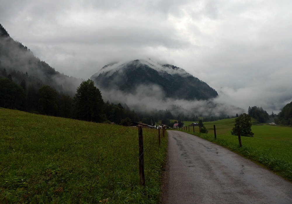 Fröhlich in den Regentag