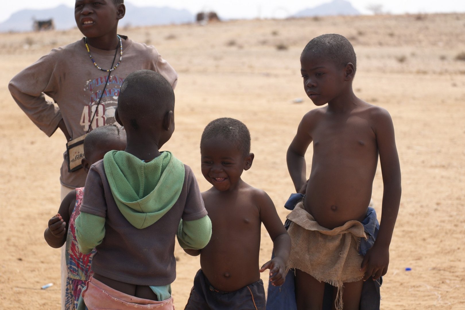 Fröhliche Kinder in Namibia