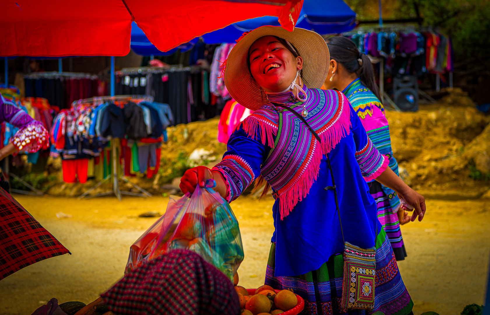 Fröhliches Wochenmarkt, Vietnam