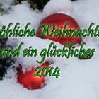 Frohe Festtage und ein glückliches 2014 ...............