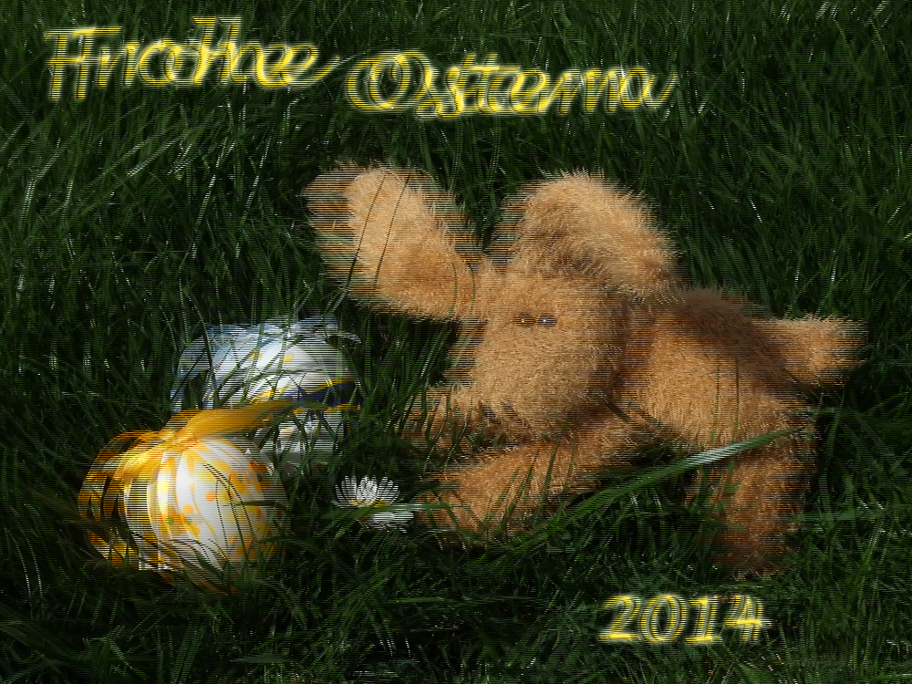 Frohe Ostern 2014 (3D-Interlaced)