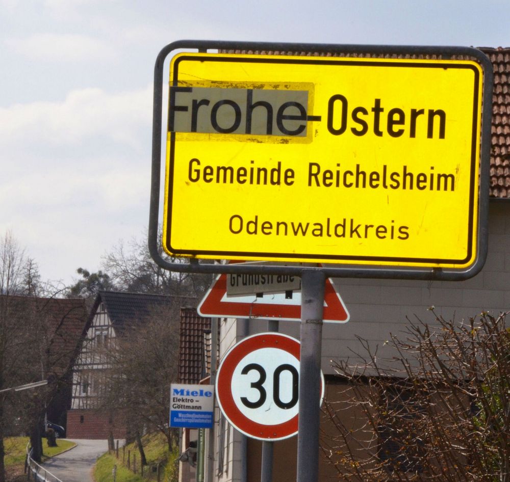 "Frohe Ostern"