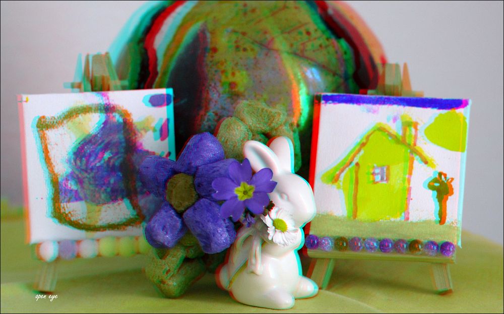 Frohe Ostern - Anaglyphen