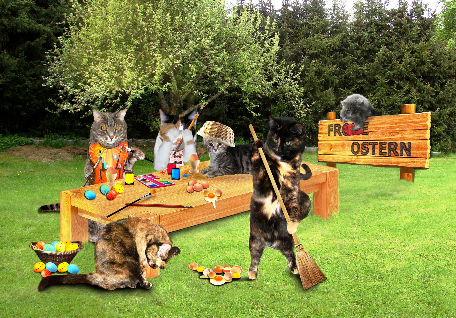Frohe Ostern Fur Fast Alle Foto Bild Fotomontage Lustig Fun Bilder Auf Fotocommunity
