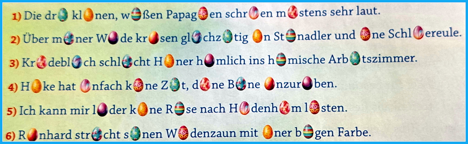 Frohe Ostern, kurios und schief