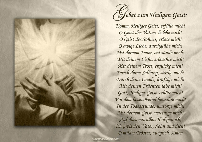 Frohe Pfingsten / Spruchkarte mit Gebet 3 Foto & Bild karten und