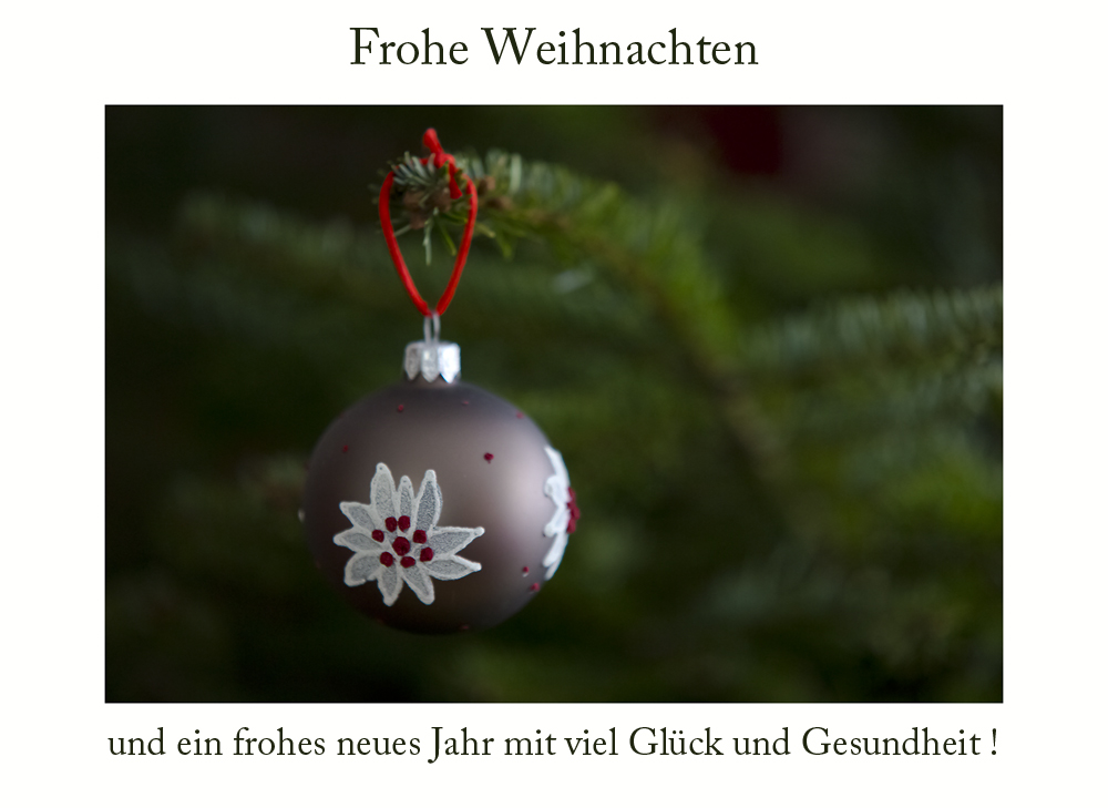 Frohe Weihnachten...