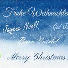 Frohe Weihnachten international Aquarell