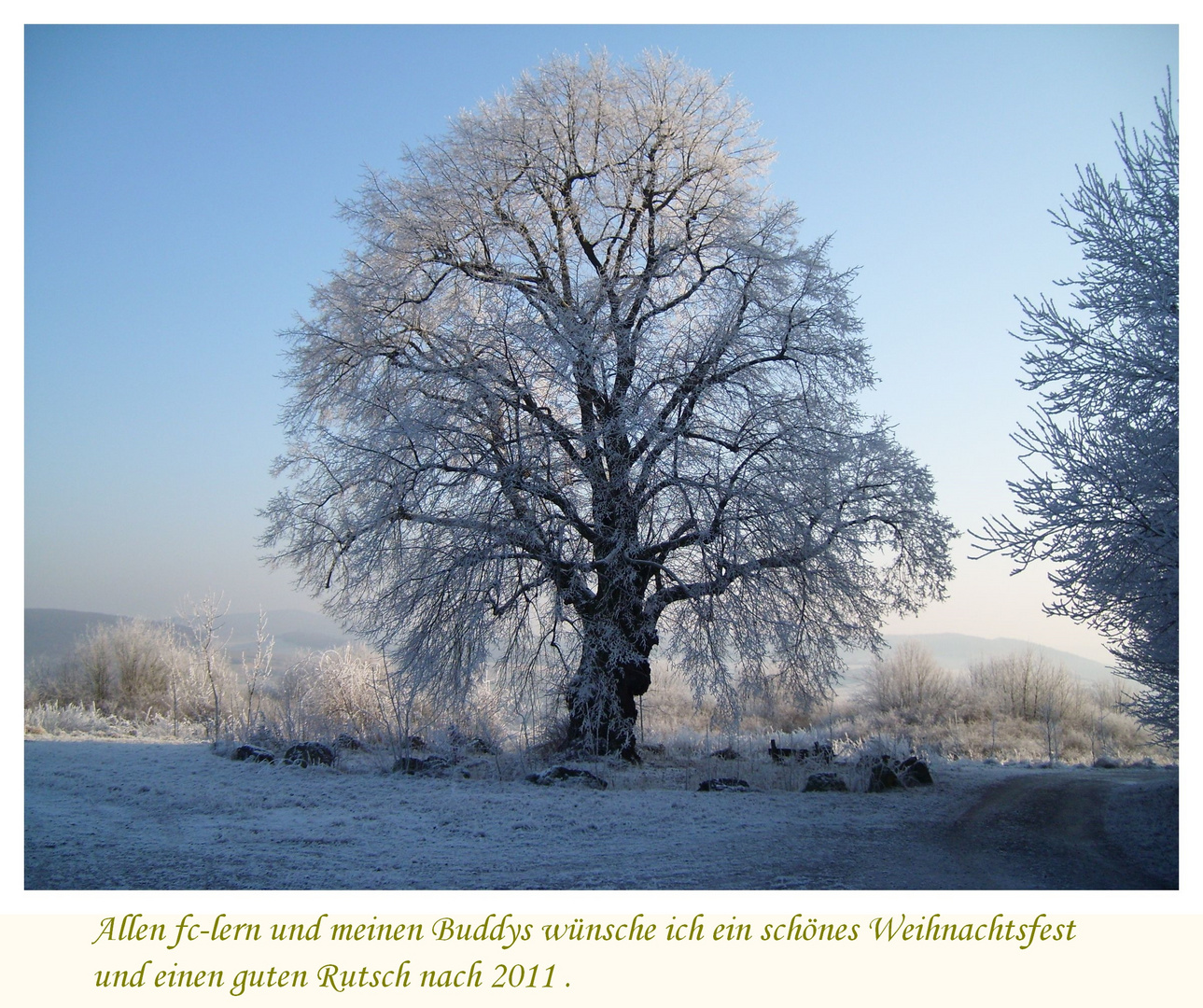 Frohe Weihnachten und ein gutes Neues Jahr wünscht Ulfert K und Familie.