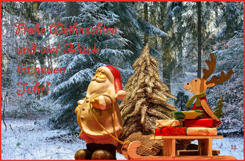Frohe Weihnachten und viel Glück im neuen Jahr! Foto & Bild