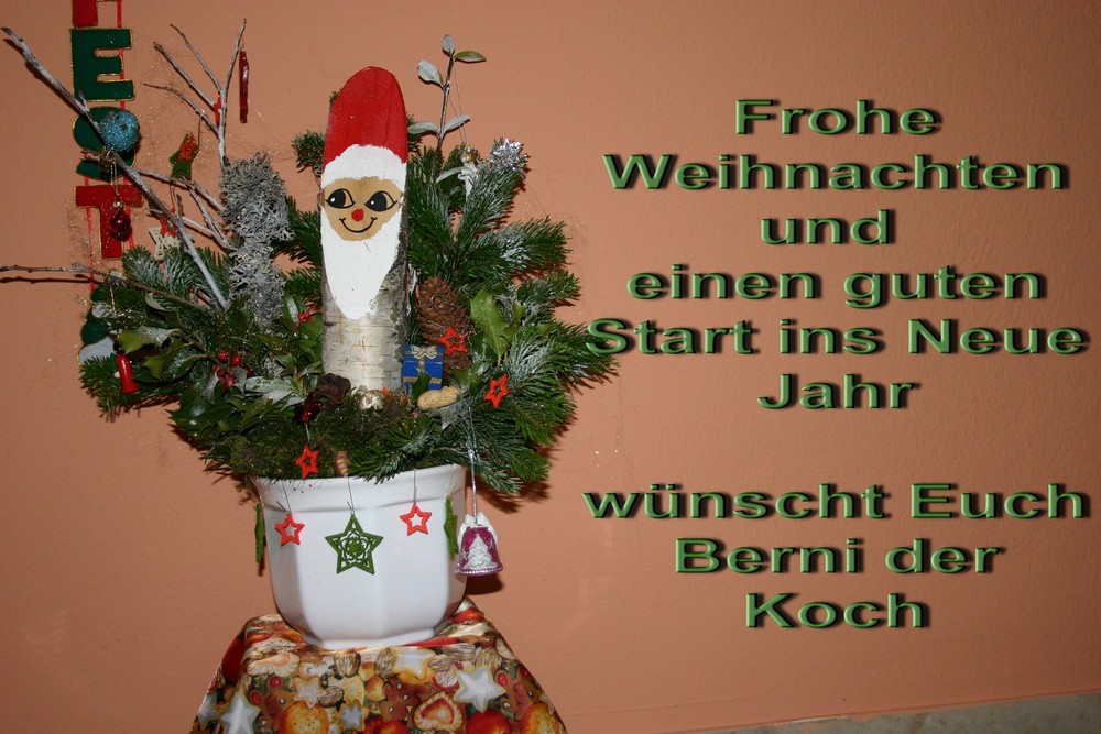 Frohe Weinachten und einen guten Rutsch ins Neue Jahr