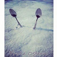 Frohes Ostern im Schnee