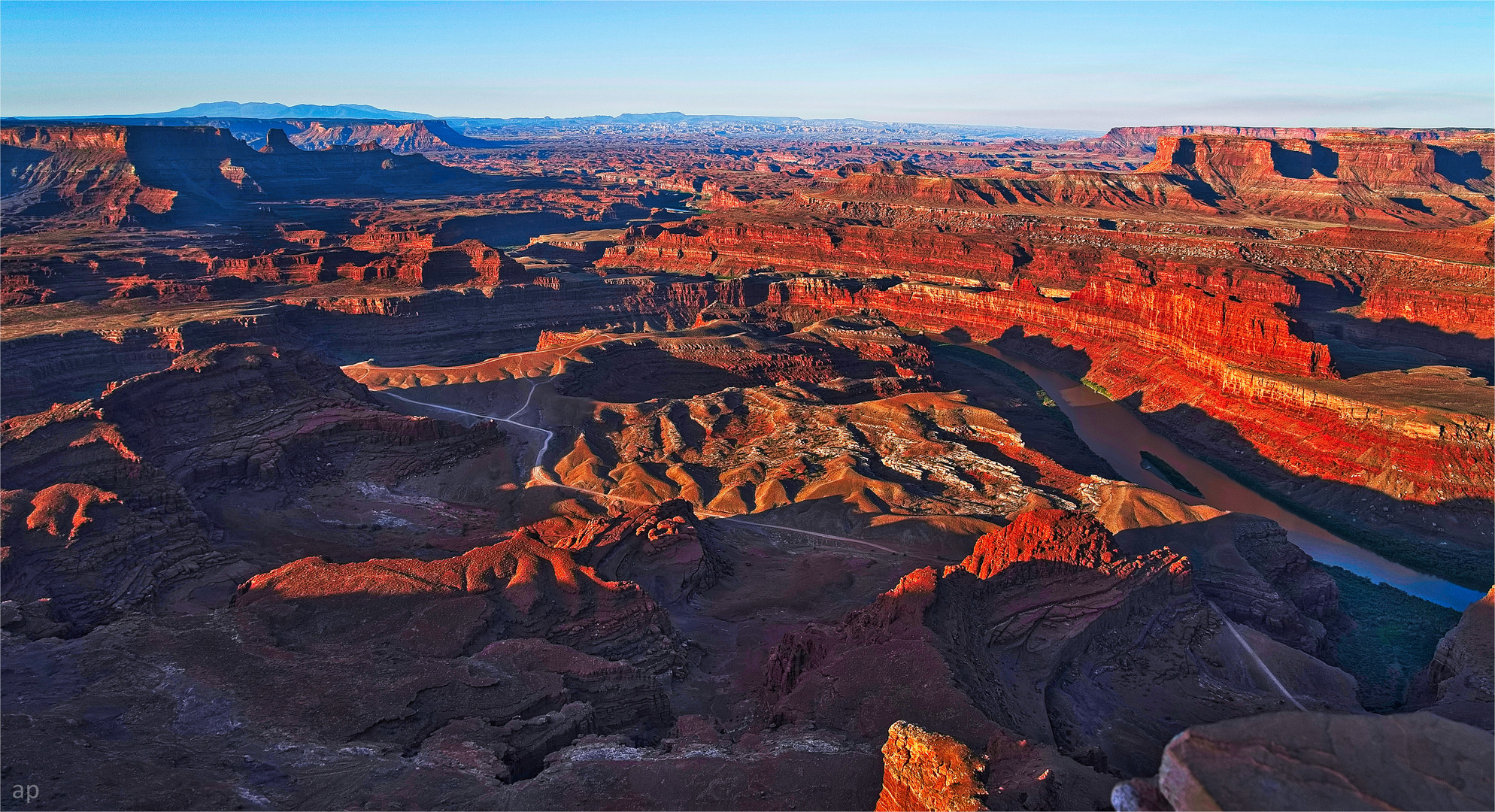 from an elevated point of view