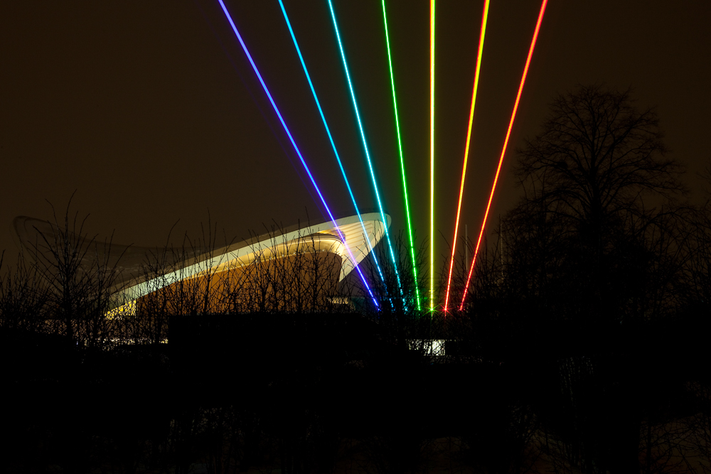 "from one to many" - laser powered rainbow