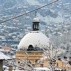 from our window, first snow over Sarajevo