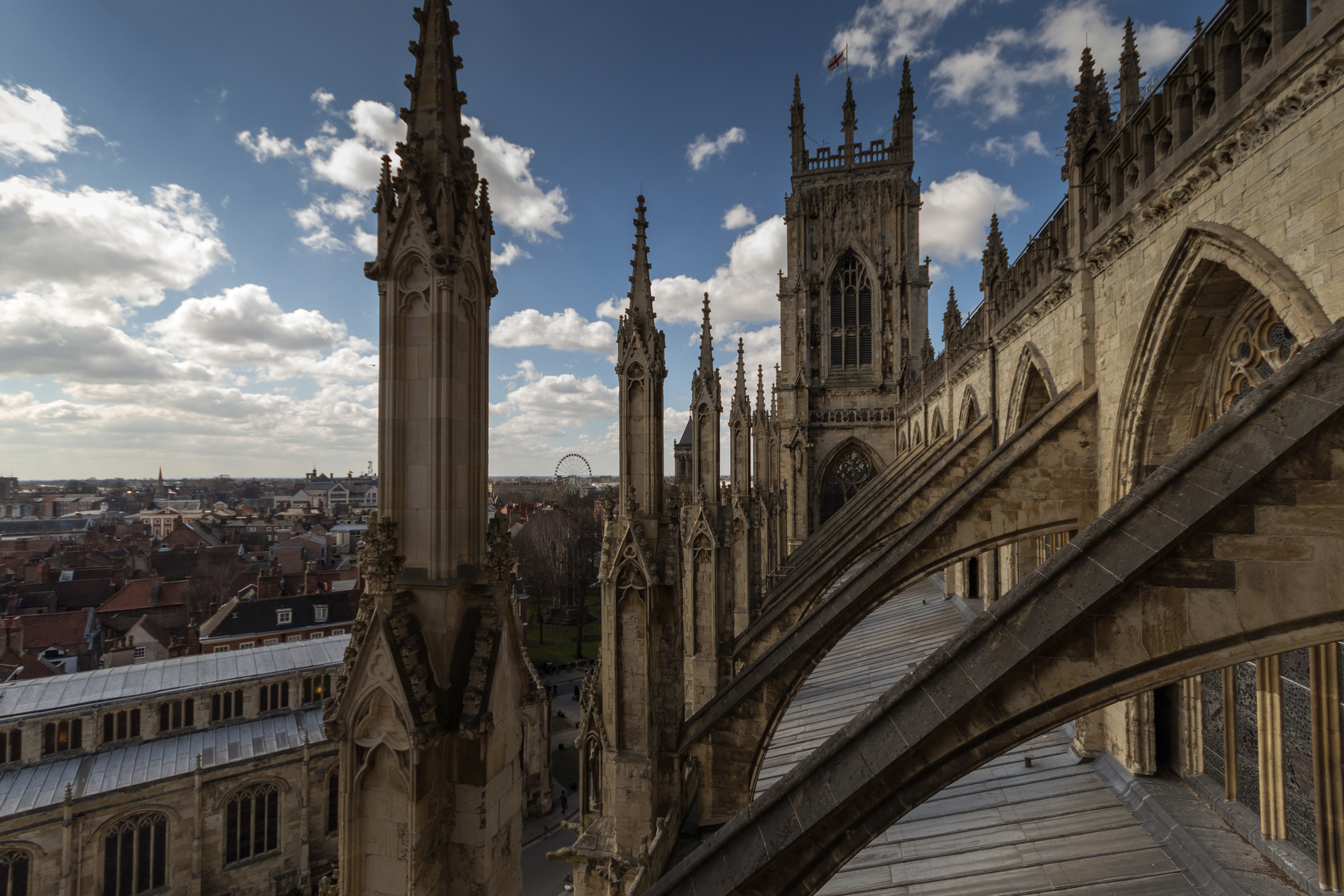 From the roof of York Minster