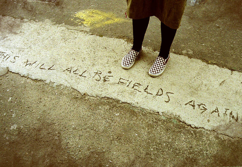 From time to time I lay down on the blank pavement and then I can hear them.