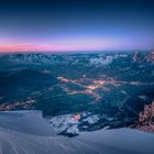 ^ Fronalpstock: Abenddämmerung über Schwyz ^