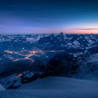 ^ Fronalpstock: Morgenrot über Schwyz ^