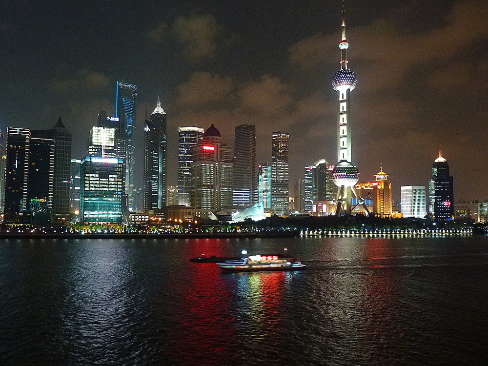 Front line line du quartier Pudong by night