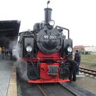 Frontansicht der Lokomotive 995901 der HSB