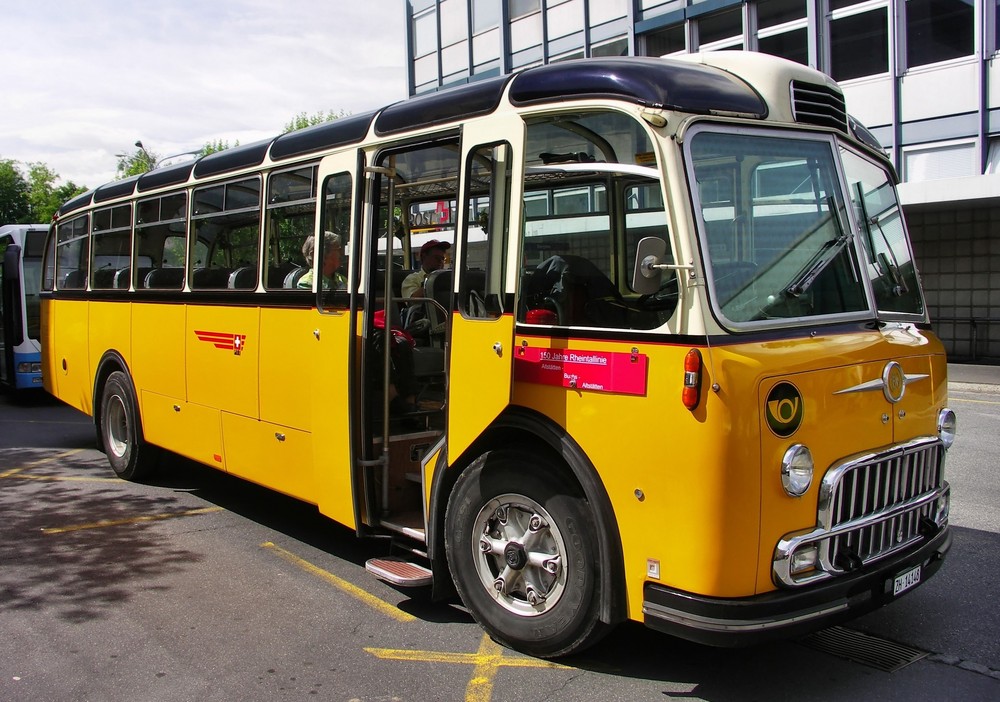 Frontlenker Postauto Alpenwagen IV U - FBW C40 U in Buchs