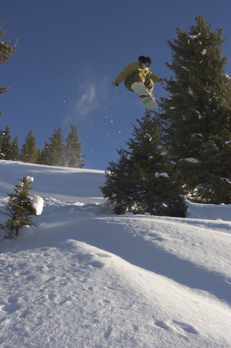 Frontside 180 over the tree