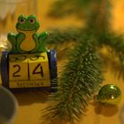 Frosch an Weihnachten