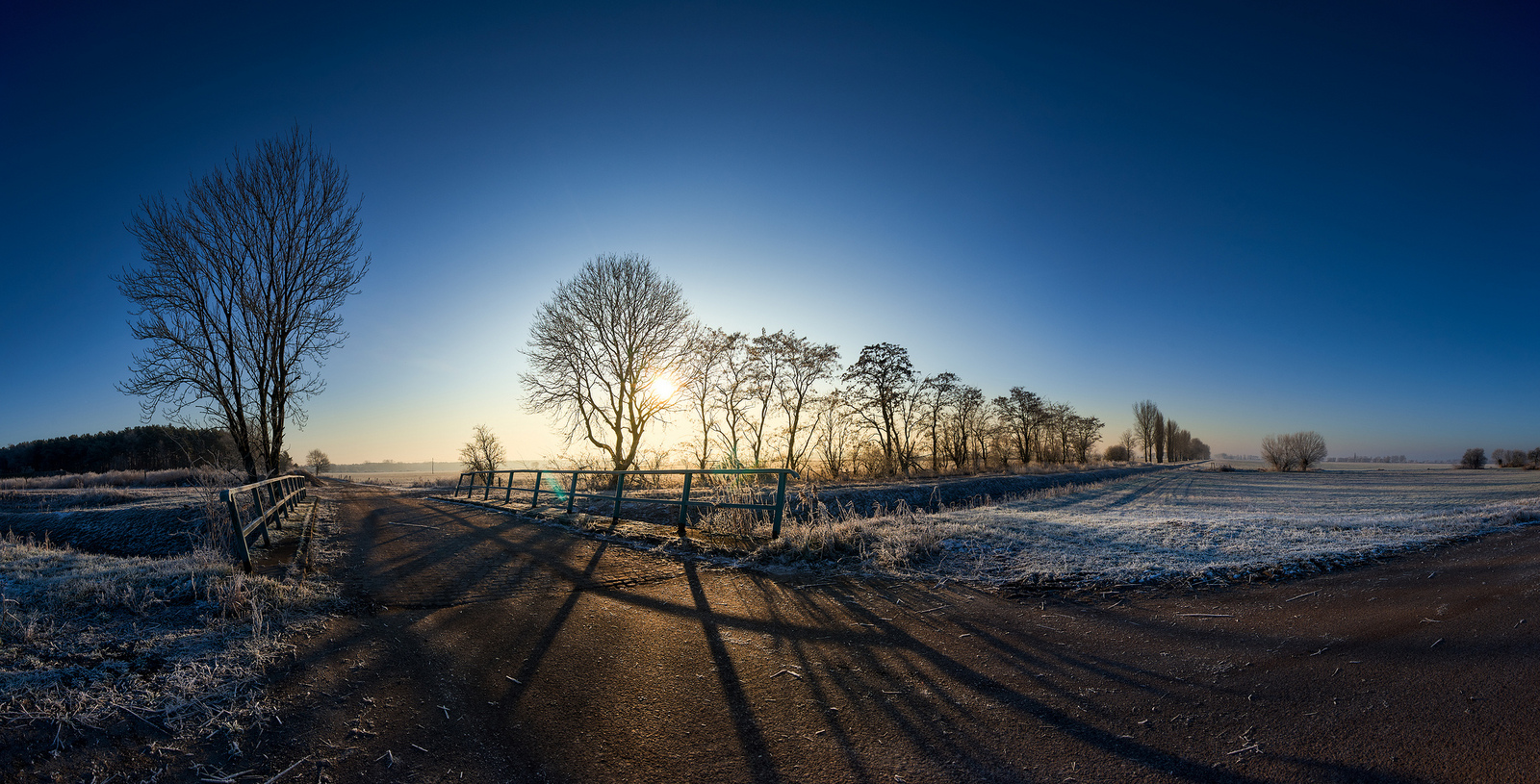 Frost im Sonnenlicht