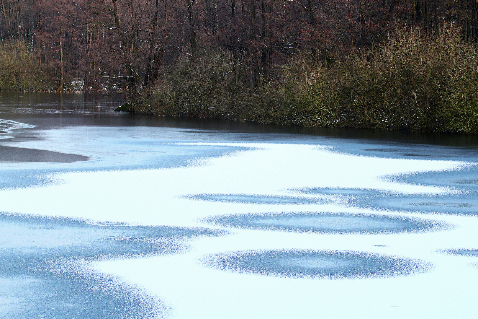 Frost Kreise bei - 4 grad