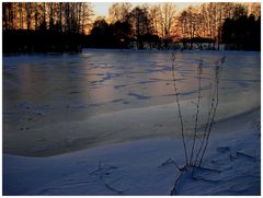 Frostabend am See