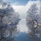 Frostig - Die Mündung der Loisach am Kochelsee