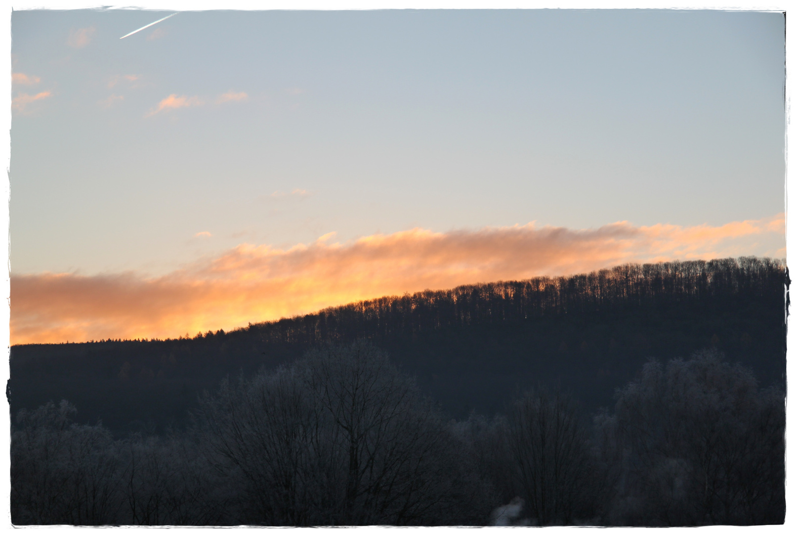 Frostig schönes Morgenrot