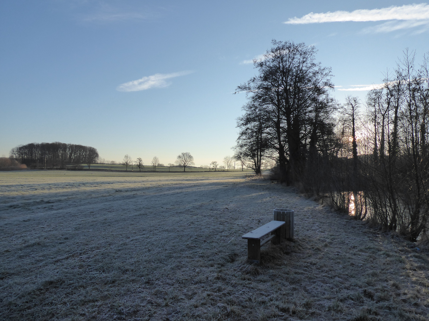 Frostig war es heute morgen