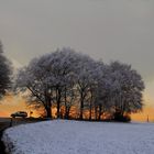 Frostiger Abend im Westerwald