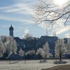 Frostiger Blick in die winterliche Landschaft