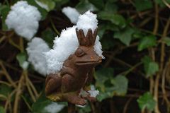 (F)rostiger Froschkönig im (Neu-) Schnee, mit PSE15 bearbeitet