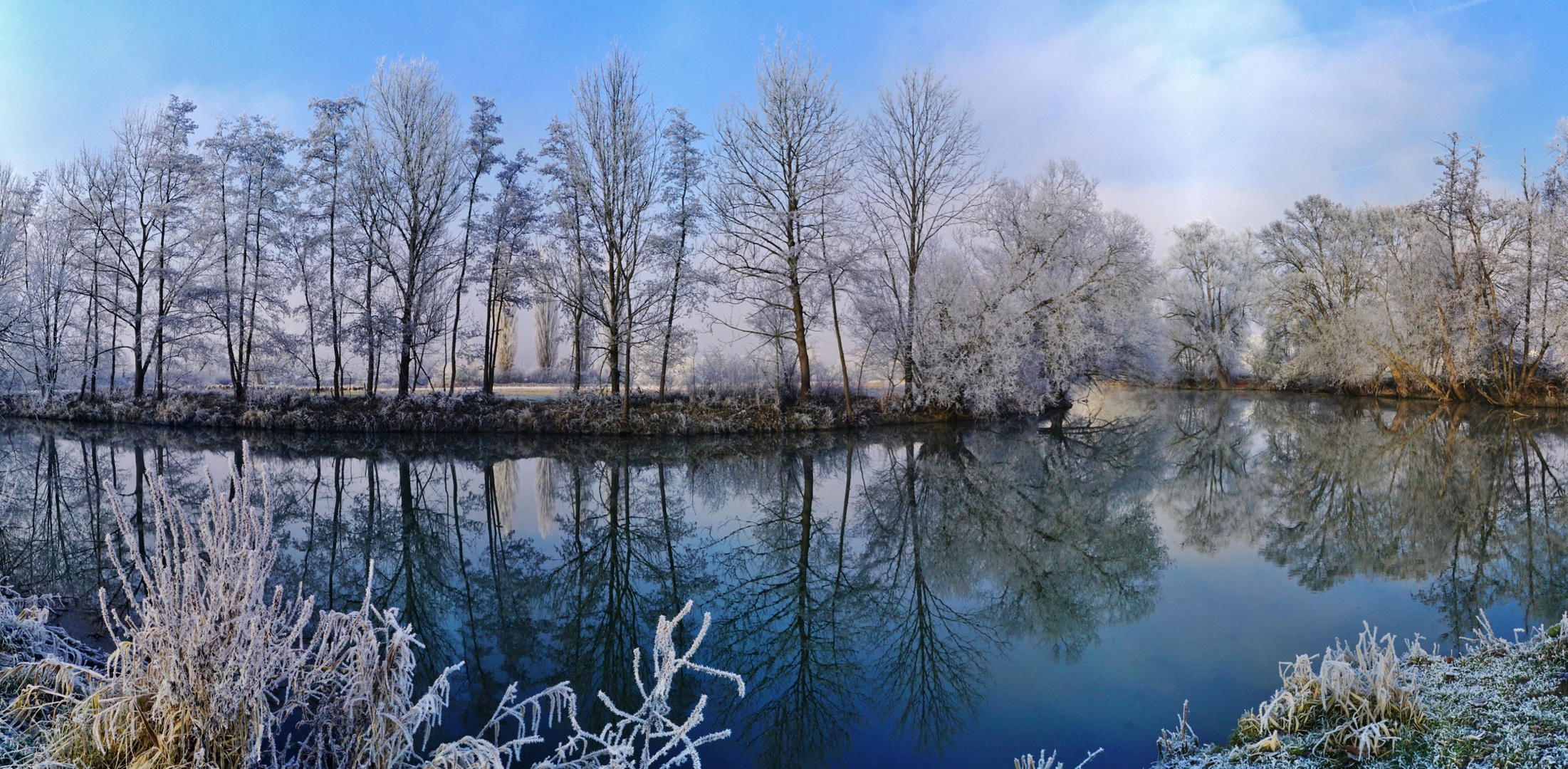 Frostiger Morgen an der Tauber.