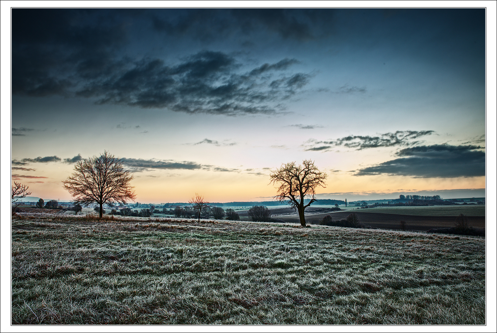 Frostiger Morgen in Unterfranken