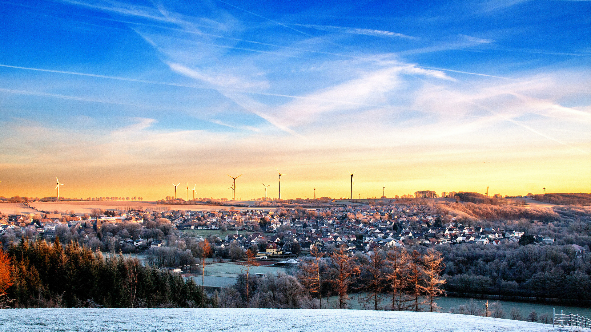 Frostiger, morgendlicher Blick...