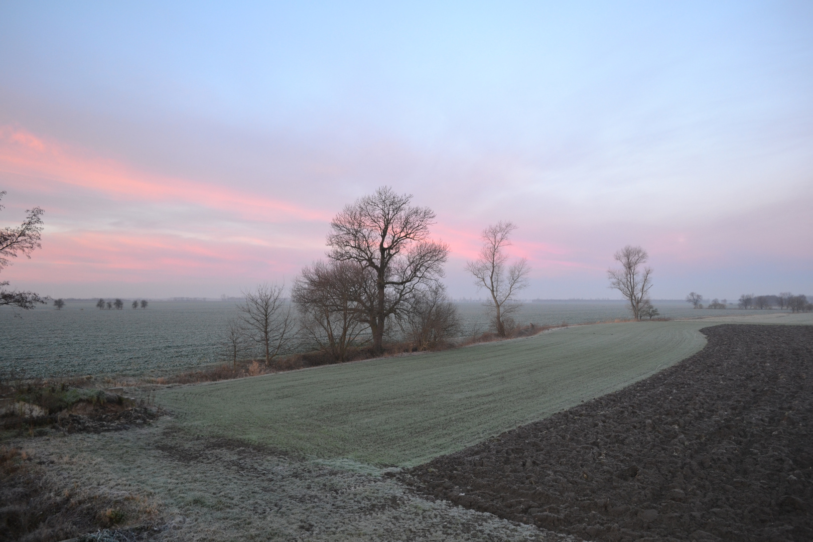 Frostiger Morgenhimmel