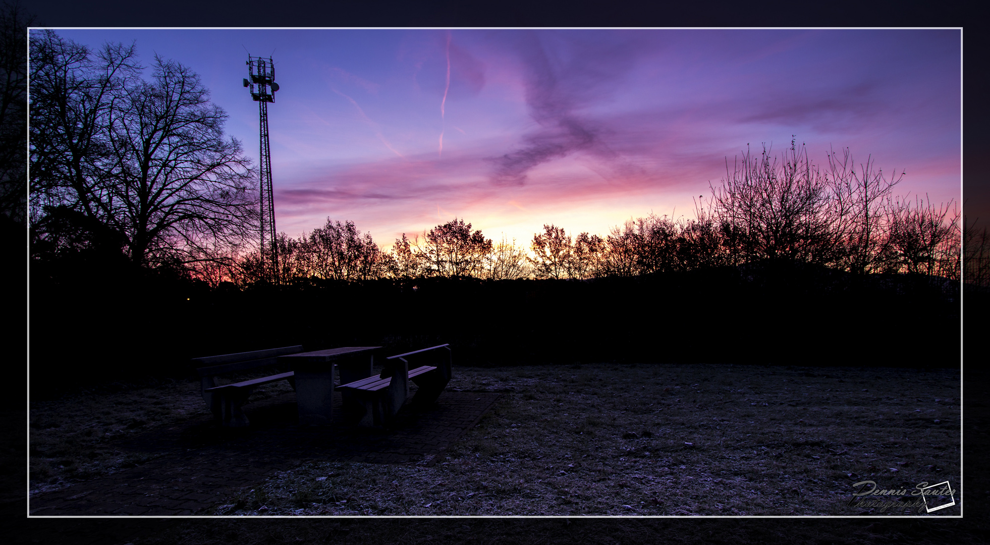 Frostiger Sonnenaufgang