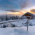 frostiger Sonnenuntergang