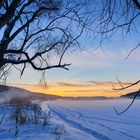 Frostiges Abendglühen