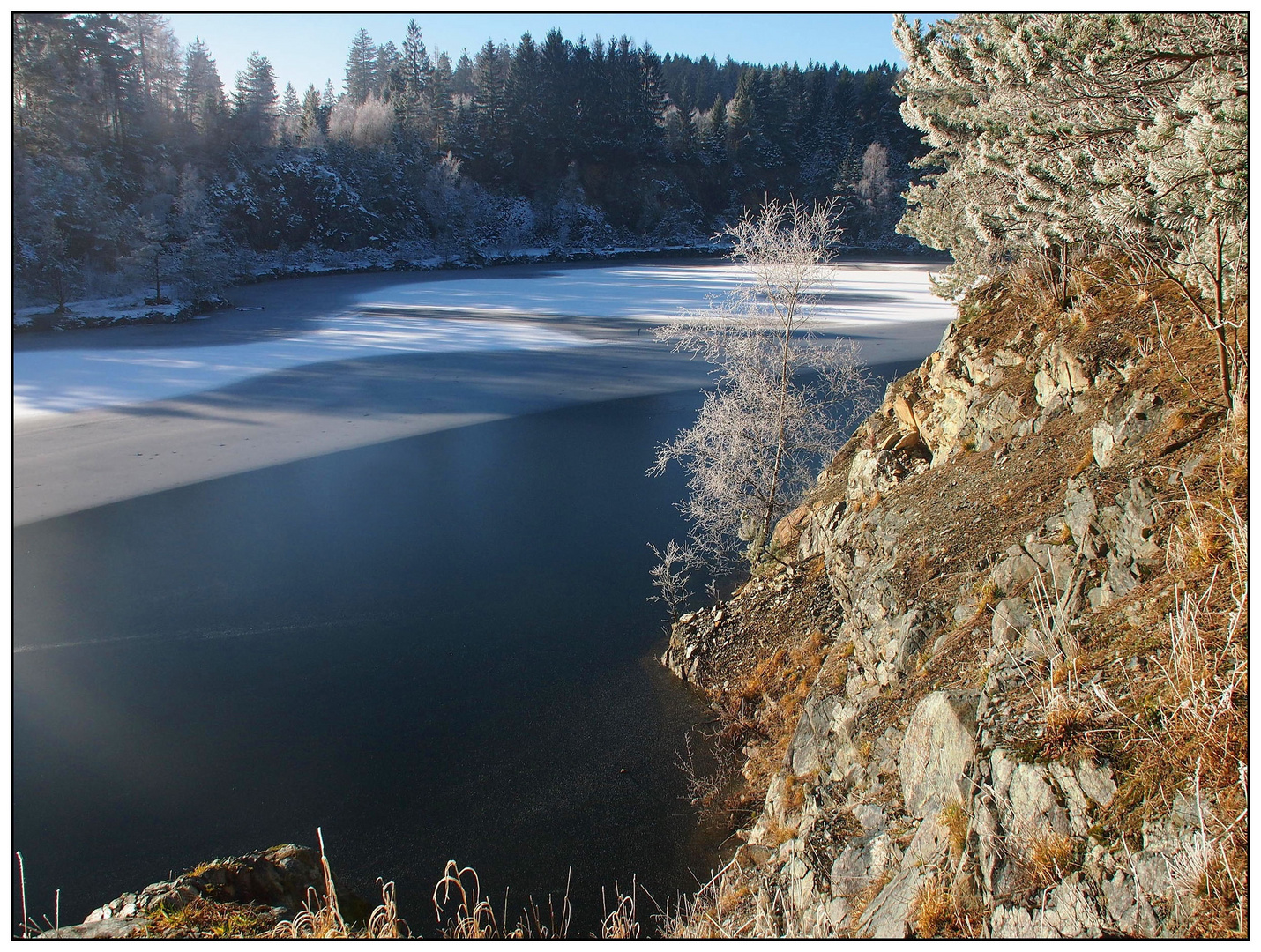 Frosttag am Steinbruch