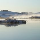 Frosty and foggy morning